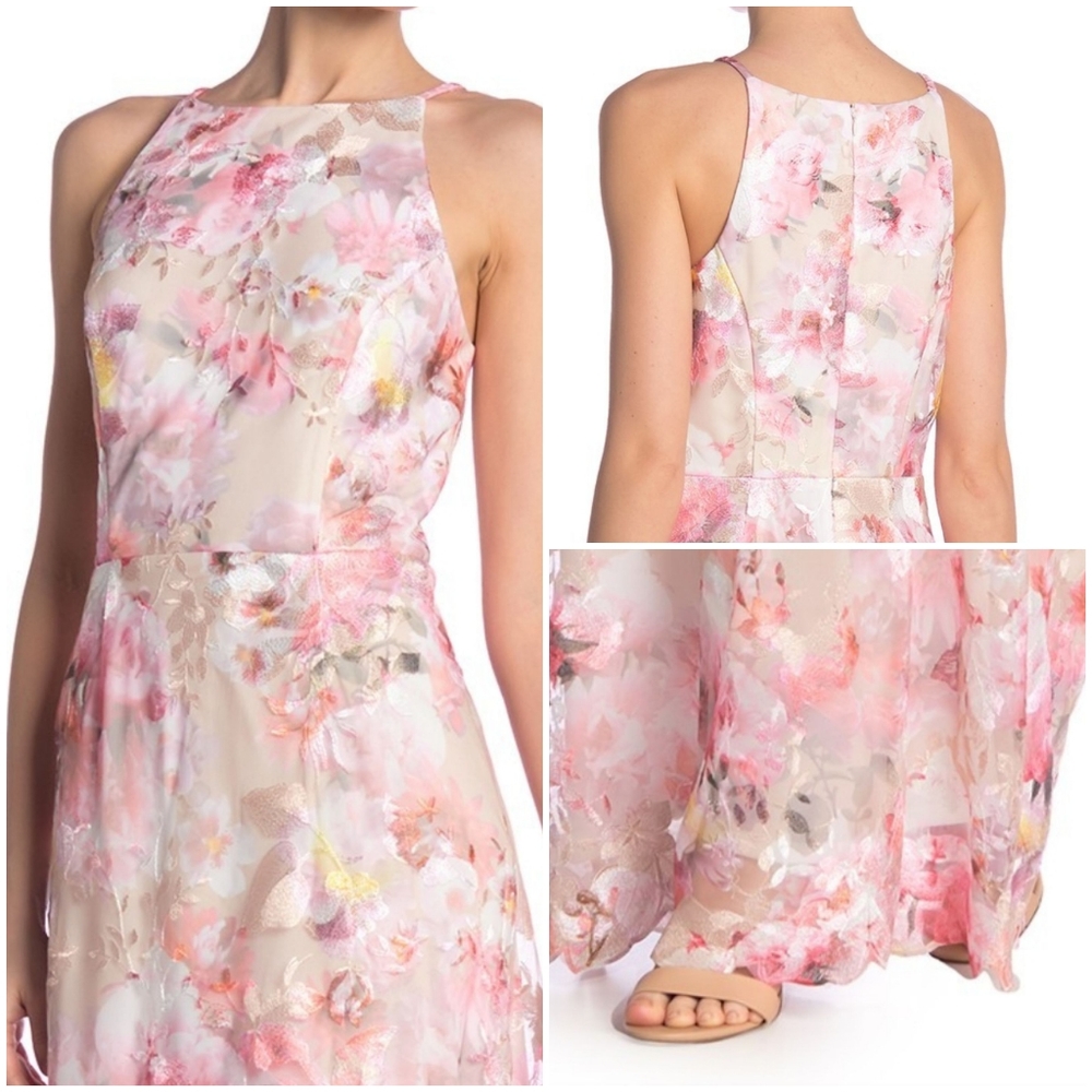 Marina Floral Halter Dress - Picture 2 of 7